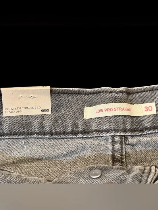 Levi’s Low Pro Straight Leg Gray Bleach Splatter Jeans Size 30 NWT-Y2K-Grunge - Picture 13 of 16